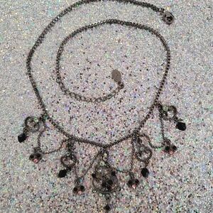 Vida Jewels Princess Rhinestone Statement Necklace Charcoal